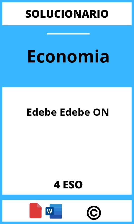 Solucionario Economia 4 ESO Edebe Edebe ON