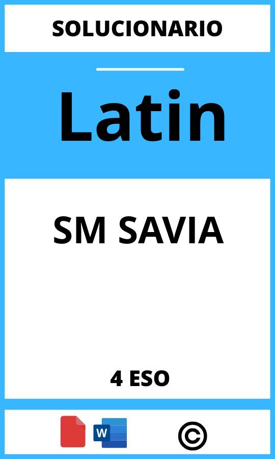 Solucionario Latin 4 ESO SM SAVIA