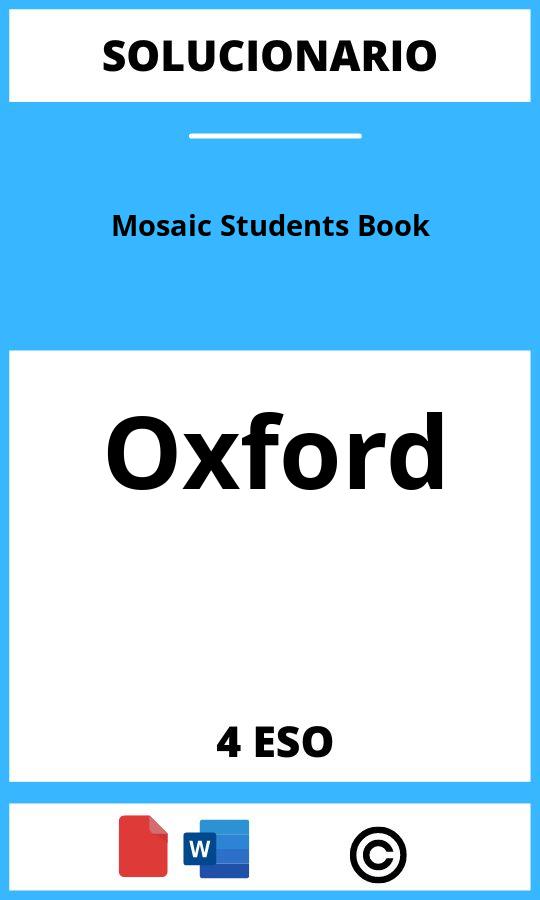 Solucionario Mosaic Students Book 4 ESO Oxford
