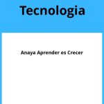 Solucionario Tecnologia 4 ESO Anaya Aprender es Crecer PDF